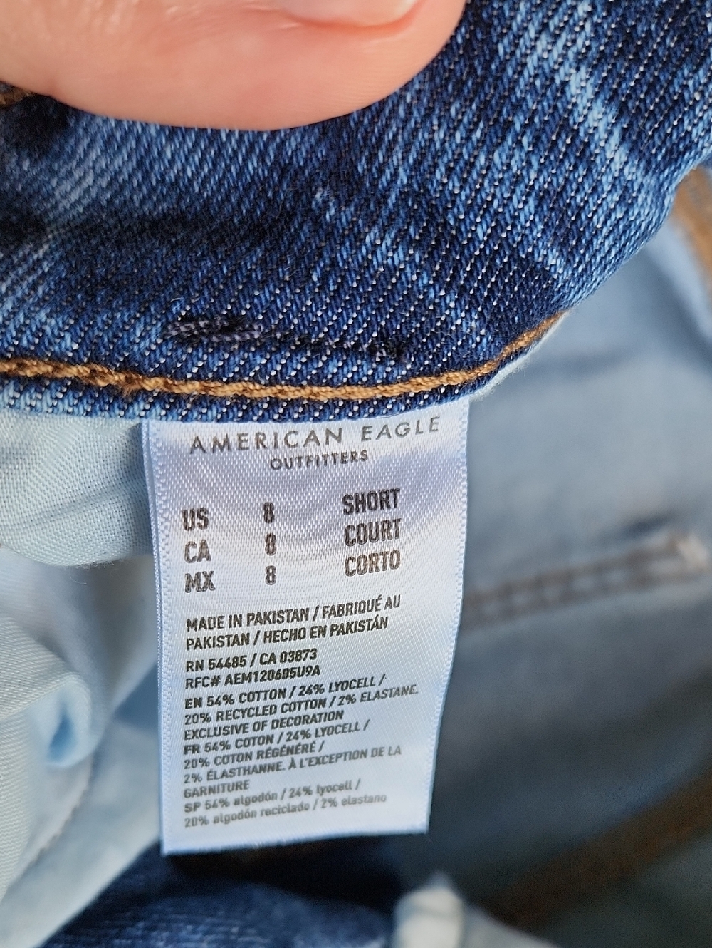 American Eagle Stovepipe Fit Women's Jeans in Blue Denim - Picture 2 of 3